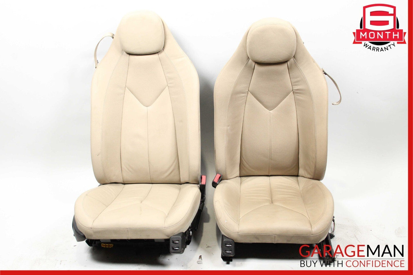 05-11 Mercedes R171 SLK280 Front Complete Seats Cushion Cover Assembly Set Beige