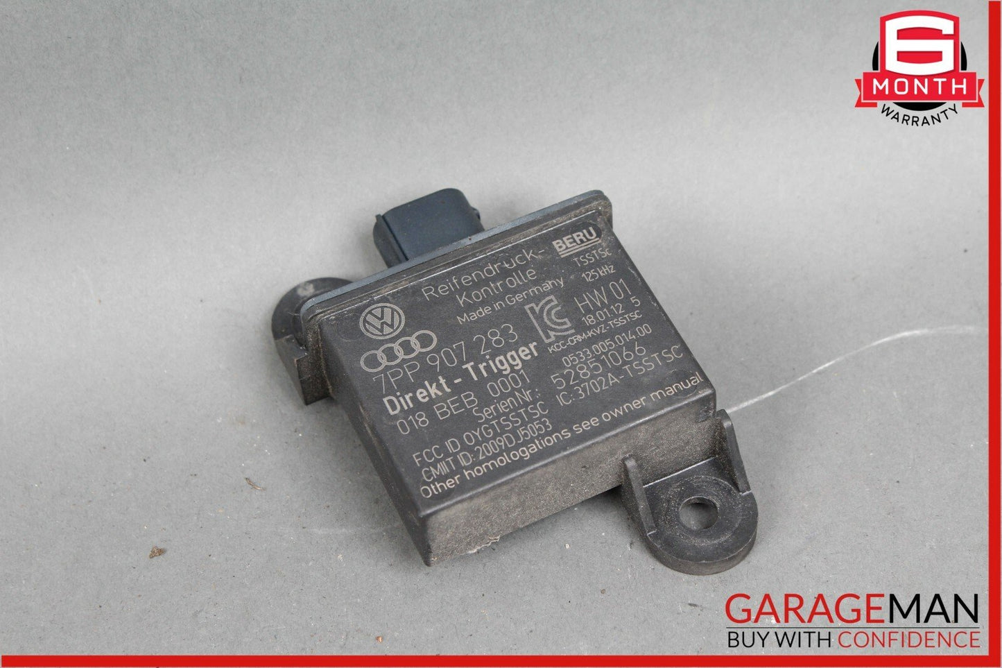 10-15 Porsche Panamera 970 TPMS Tire Pressure Control Module 7PP907283 OEM
