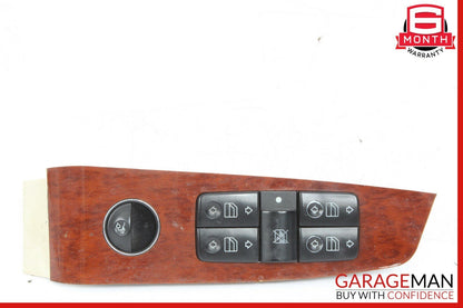 00-06 Mercedes W220 S500 Front Left Driver Side Master Window Switch Trim Wood
