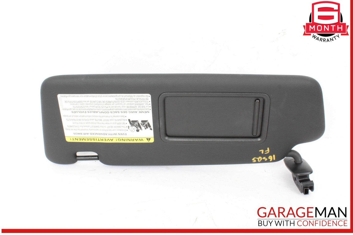 14-17 Audi SQ5 Front Left Driver Side Sun Visor Sunvisor Black 8U0857551F OEM