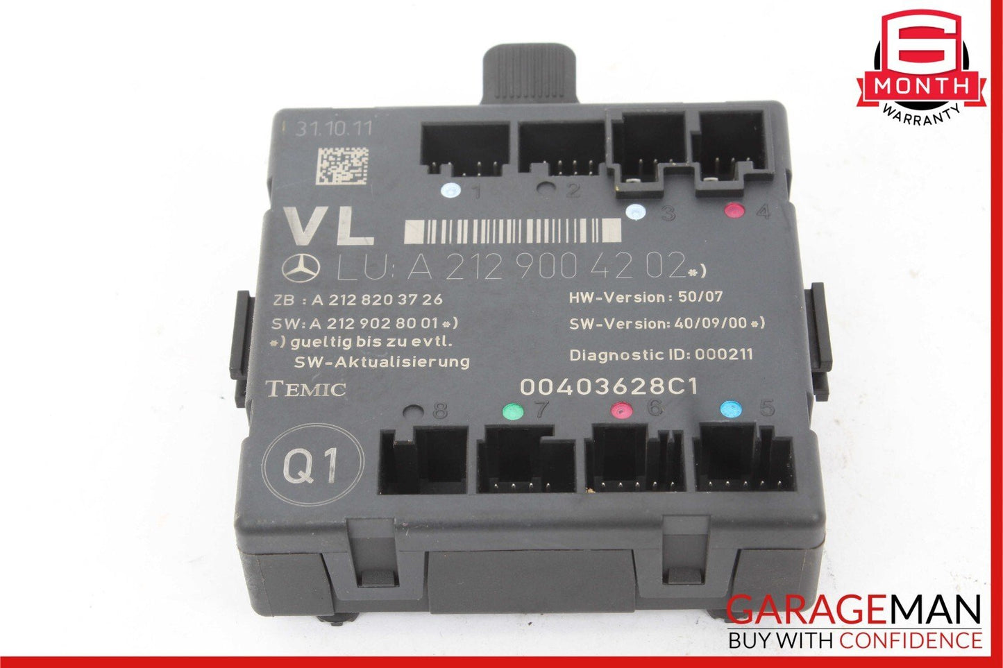 08-18 Mercedes E350 E400 C250 SLK350 Front Left Side Door Control Module Unit