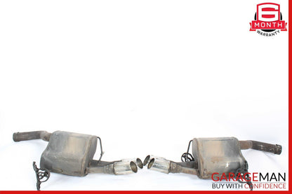 04-08 Maserati Quattroporte M139 Left & Right Side Exhaust Muffler Dual Tips Set