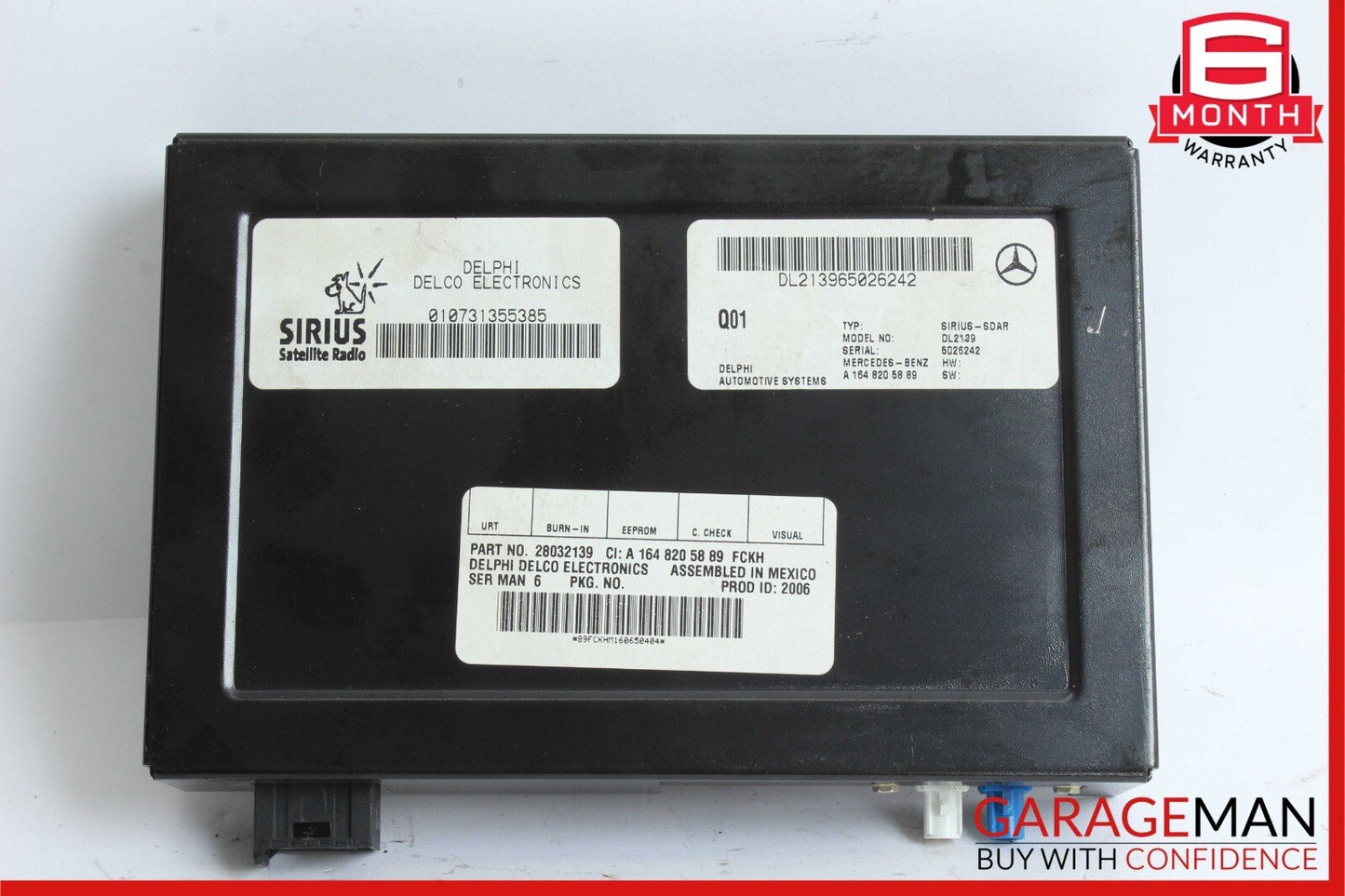 03-09 Mercedes R350 SLK350 ML450 Sirius Satellite Radio Receiver Module Unit OEM