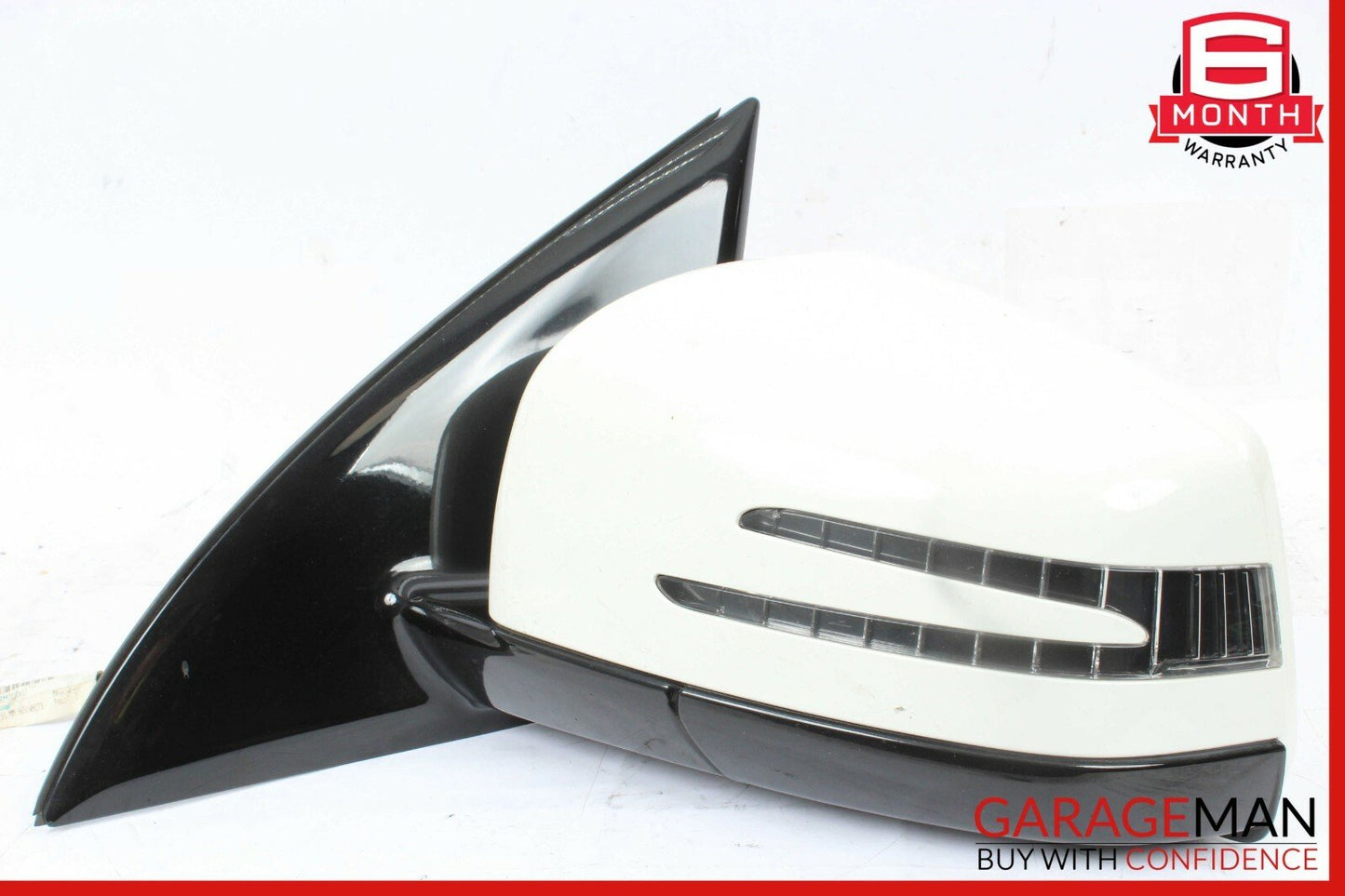 11-13 Mercedes W251 R350 Front Left Side Mirror Door Rear View White OEM