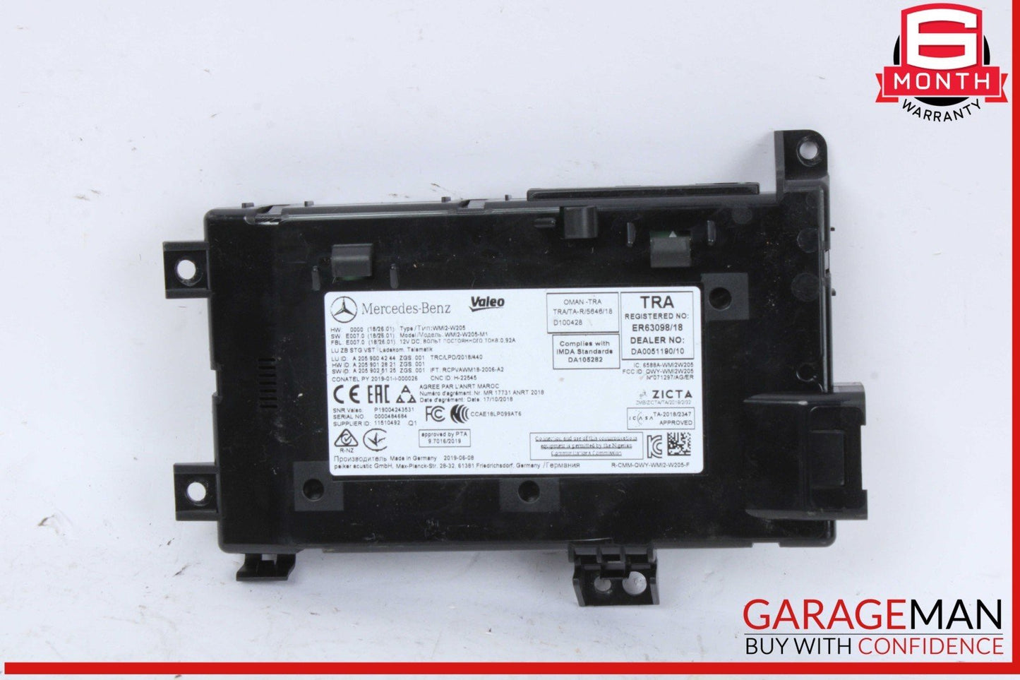 15-21 Mercedes W205 C300 Wireless Phone Charging Unit Control Module Unit OEM
