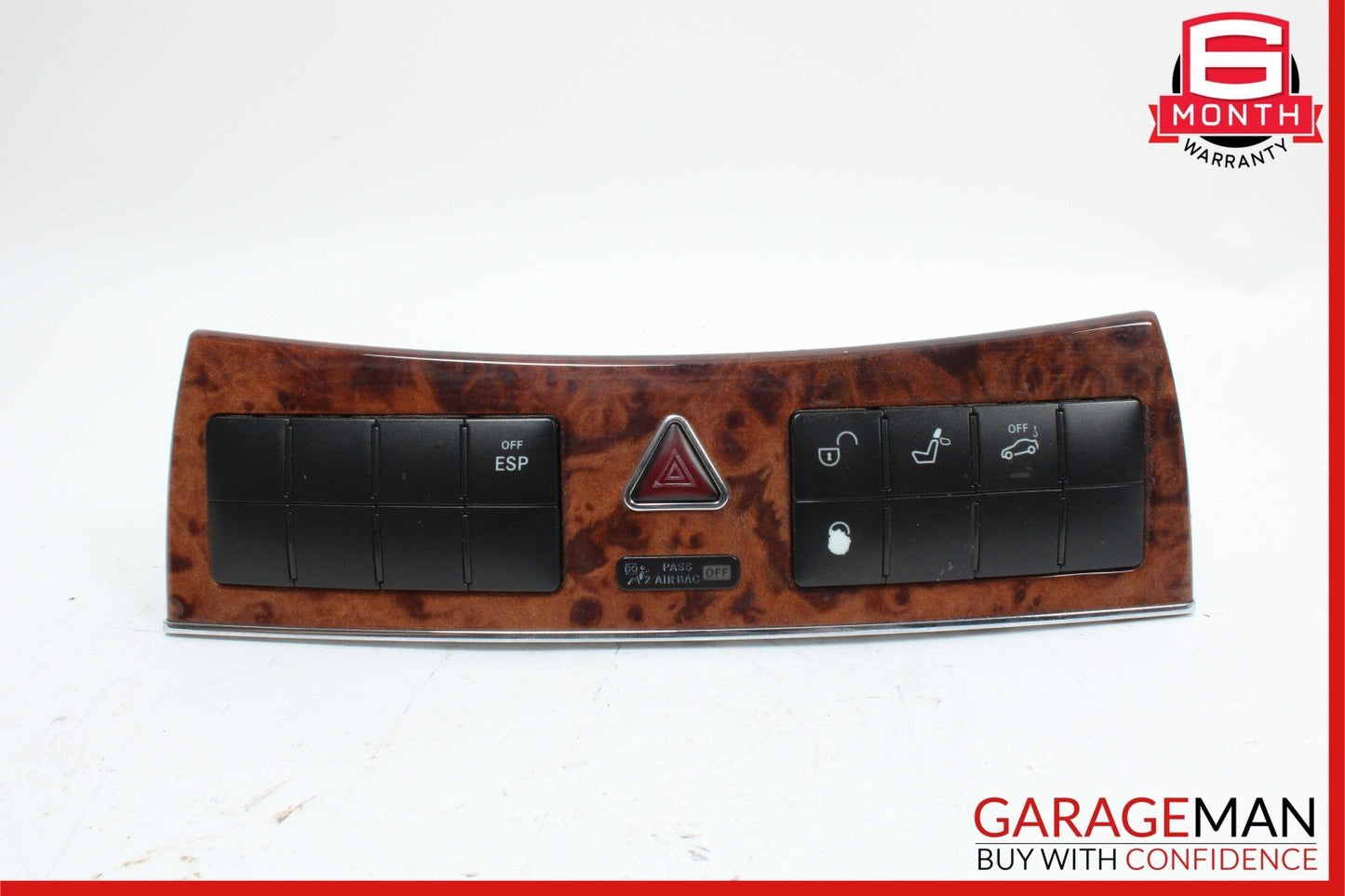 05-09 Mercedes W209 CLK500 CLK350 Center Dashboard Control Switch Control Wood