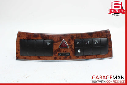 05-09 Mercedes W209 CLK500 CLK350 Center Dashboard Control Switch Control Wood