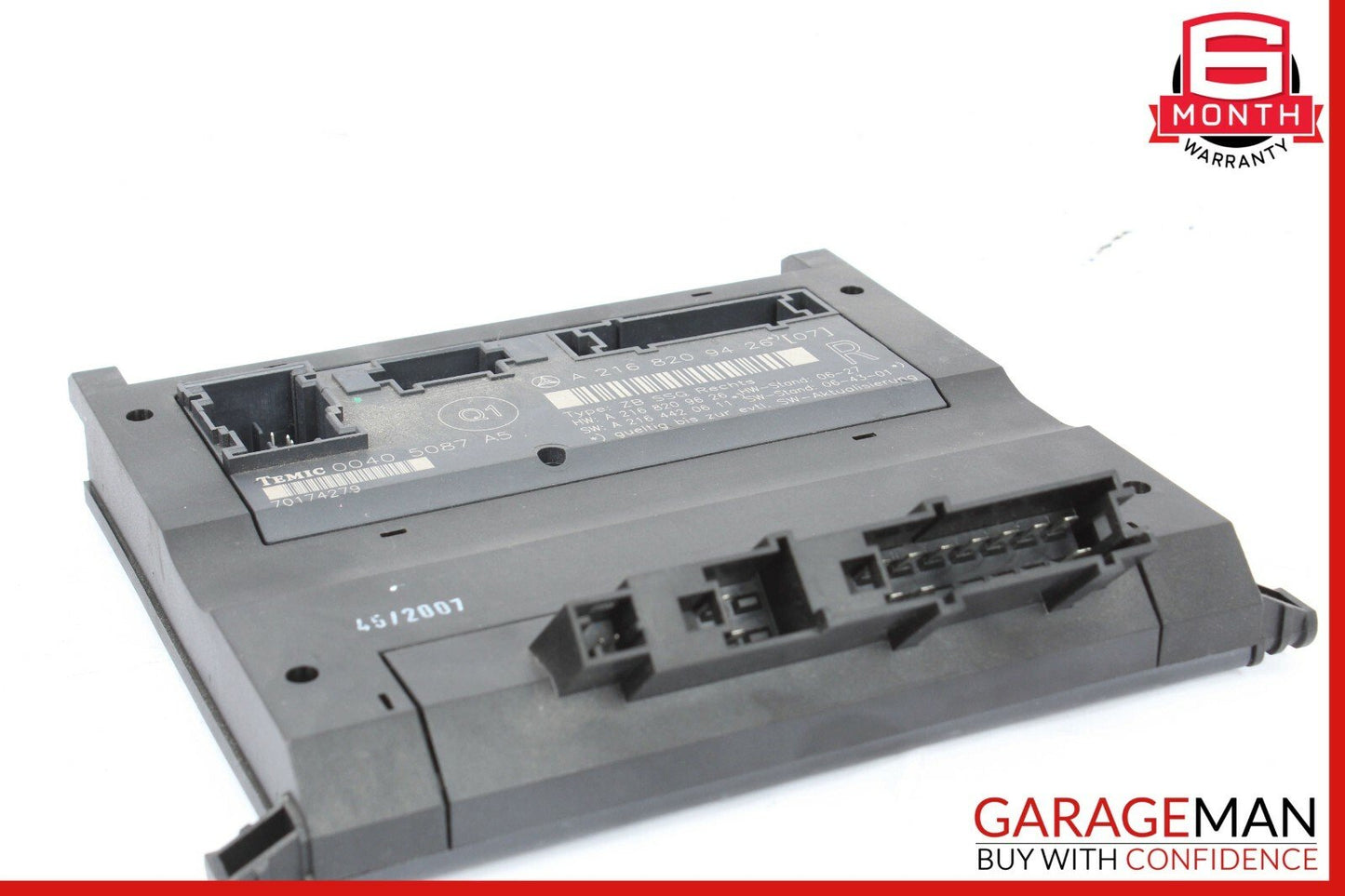 07-13 MERCEDES W216 CL550 FRONT RIGHT UNDER SEAT CONTROL MODULE Q1 OEM