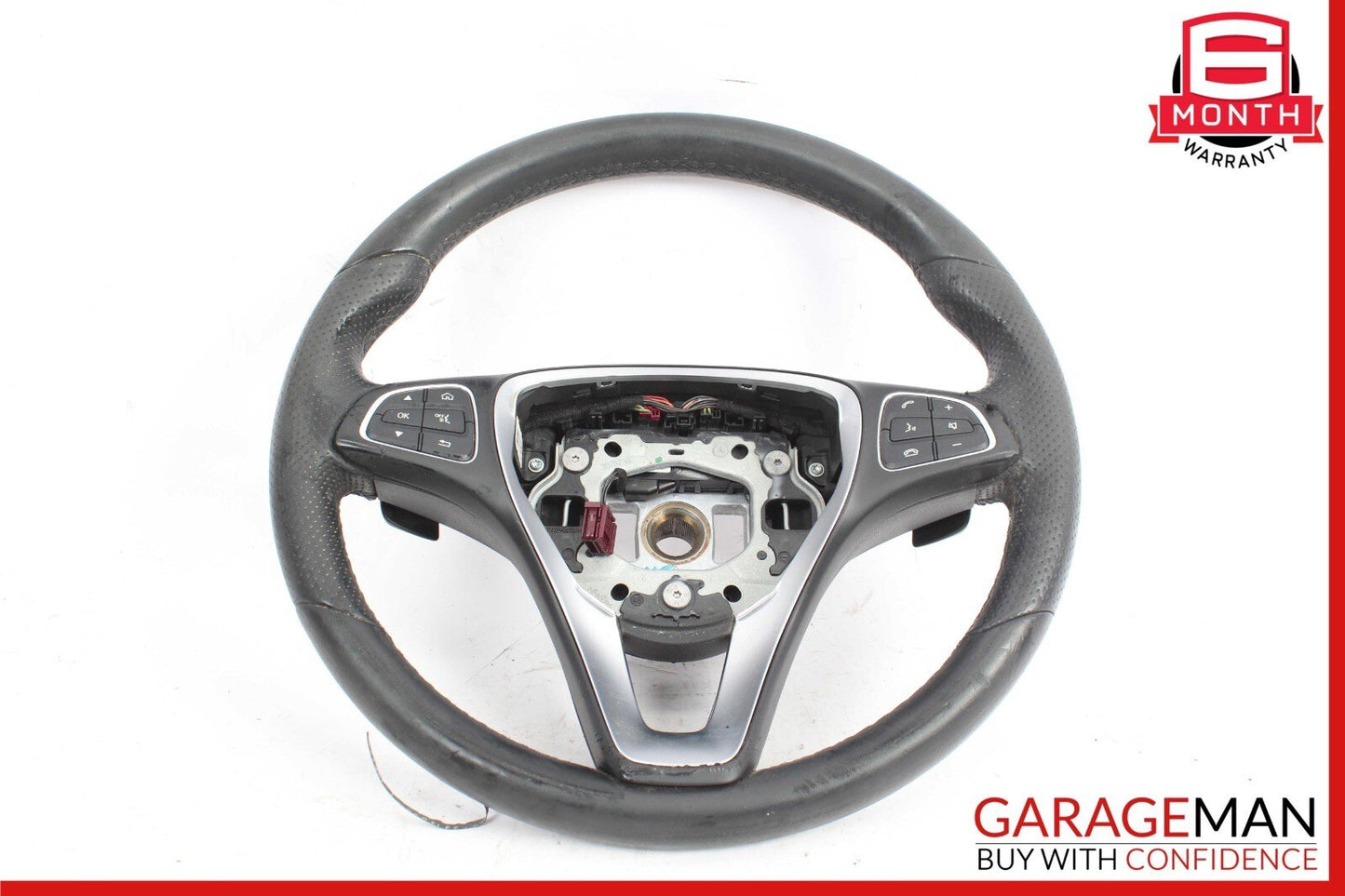 15-18 Mercedes W205 C300 C350e GLC300 Steering Wheel w/ Paddle Shifters Grey