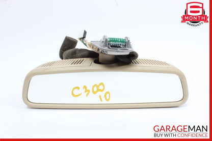 08-14 Mercedes W204 C250 C350 C300 Top Upper Rear View Mirror Assembly Beige OEM