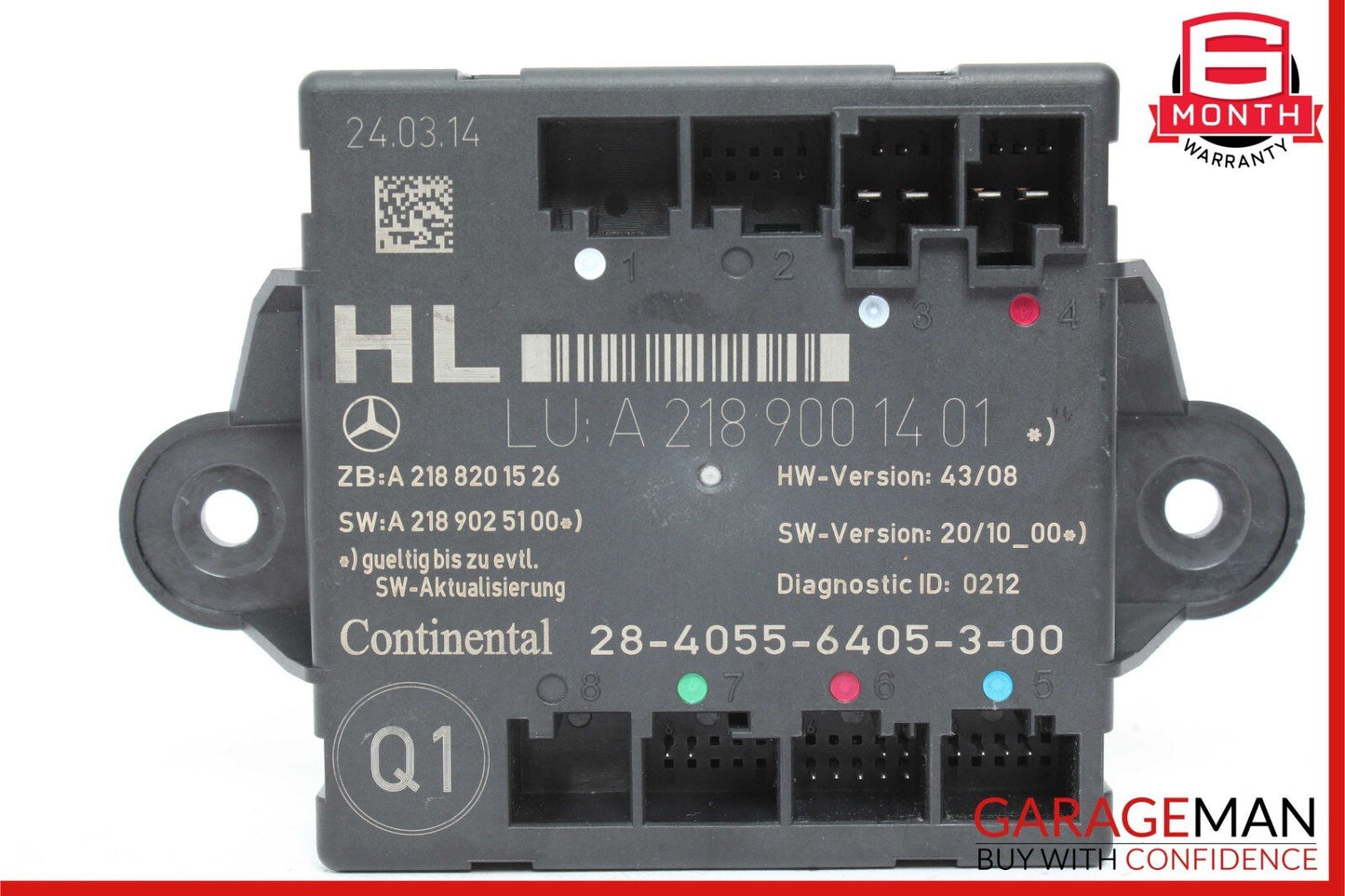 08-18 Mercedes W204 C250 Rear Left Side Door Control Module 2189001401 OEM