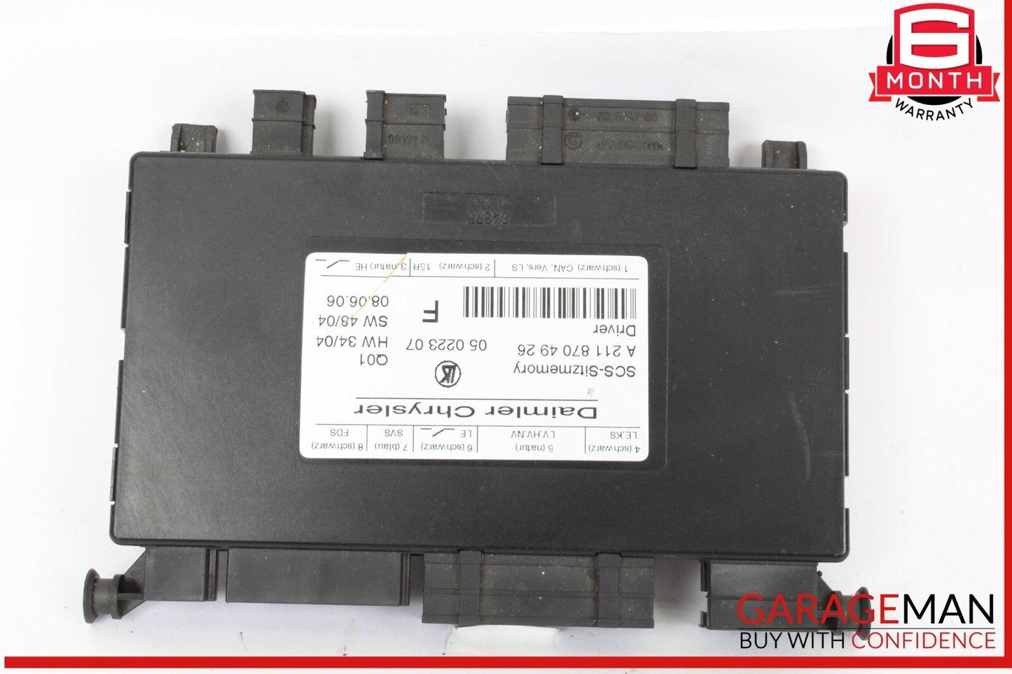 03-12 Mercedes R171 SLK350 E320 E350 GL350 Left Side Seat Control Module OEM
