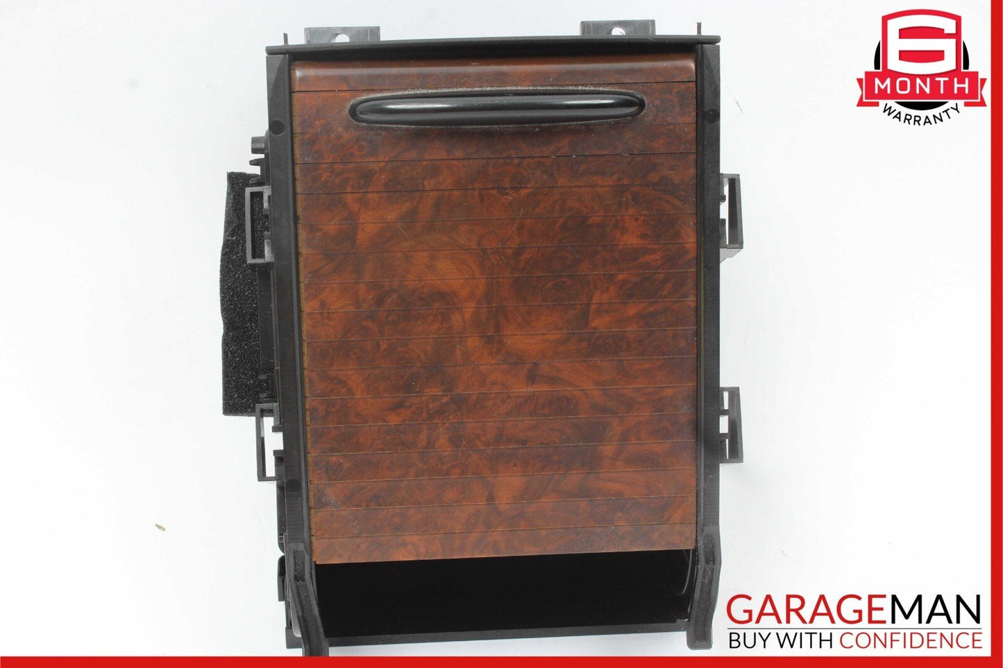 06-11 Mercedes W219 CLS500 Rear Center Console Armrest Cupholder Storage Wood