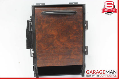 06-11 Mercedes W219 CLS500 Rear Center Console Armrest Cupholder Storage Wood