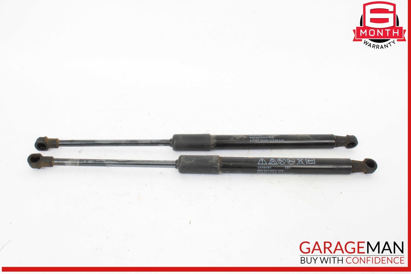 17-24 Audi A4 Front Left & Front Right Side Hood Shock Strut Lift Cylinder OEM