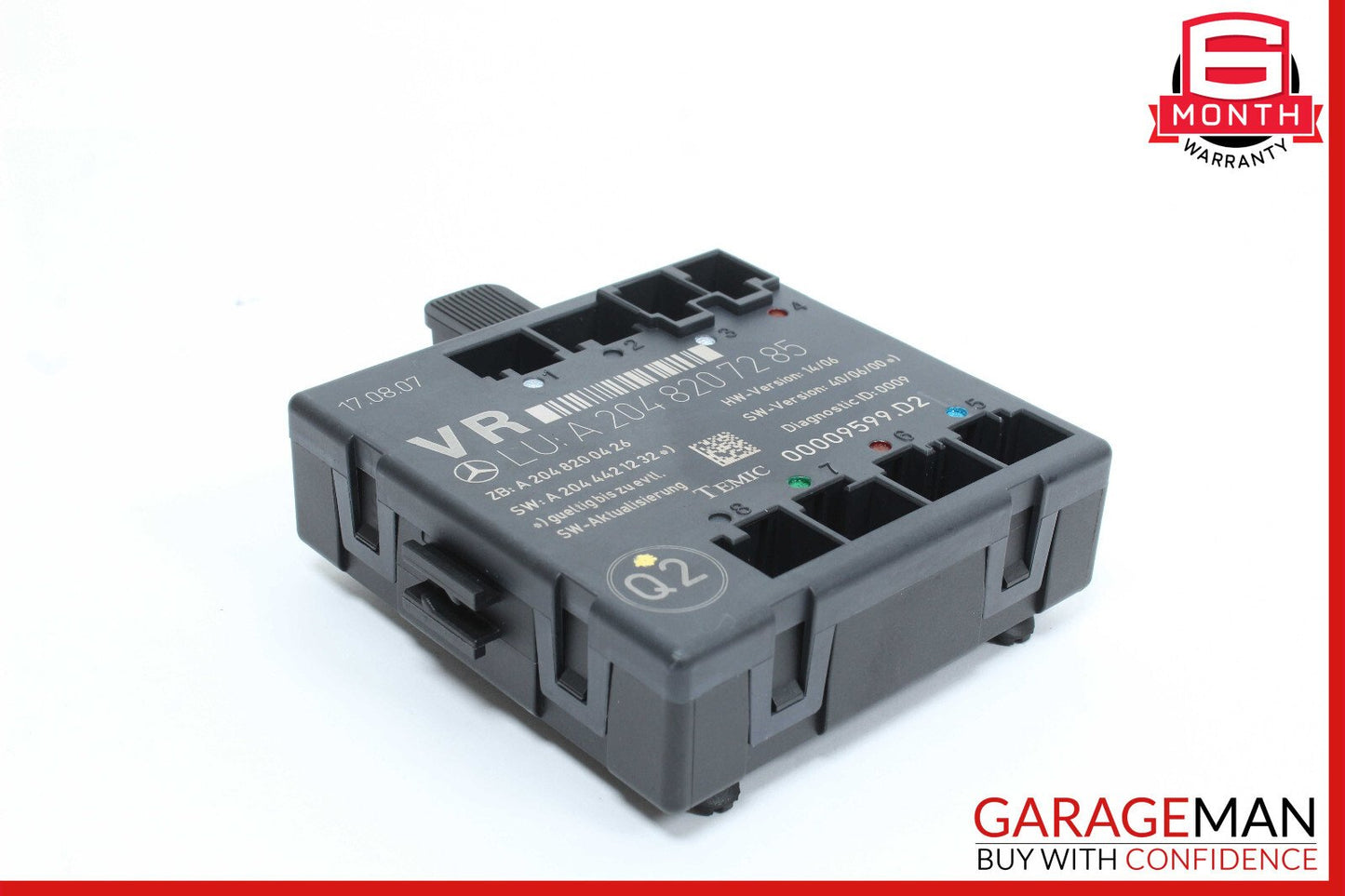 08-14 Mercedes W204 C300 C350 Sedan Front Right Side Door Control Module Unit