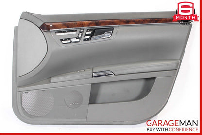 07-09 Mercedes W221 S550 Front Right Side Complete Interior Door Panel Gray OEM