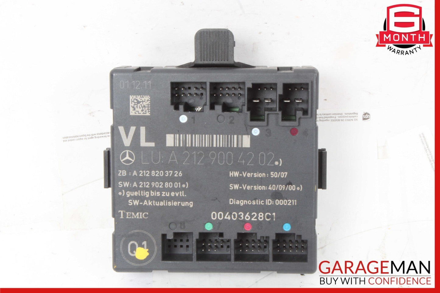 08-14 Mercedes W204 C250 E350 Front Left Driver Side Door Control Module OEM