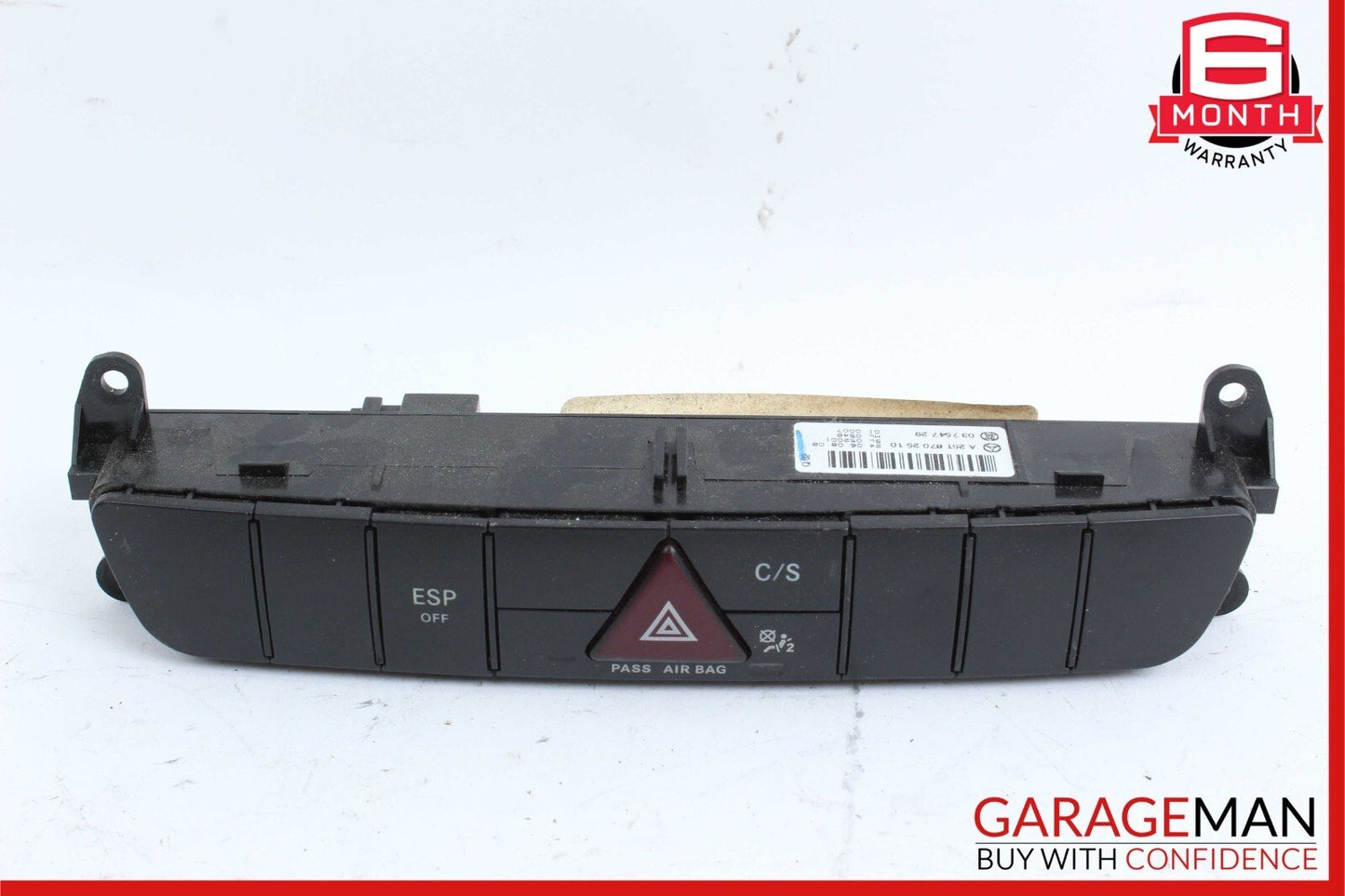 06-10 Mercedes W251 R350 R500 Center Dashboard Hazard ESP Control Switch OEM
