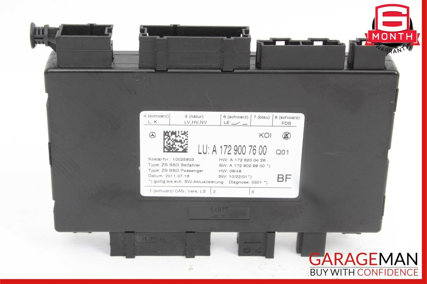 08-20 Mercedes W204 C250 C300 Front Right Passenger Side Seat Control Module