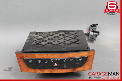 03-09 Mercedes W211 E350 CLS500 Hazard Light Door Lock Control Switch Dark Wood