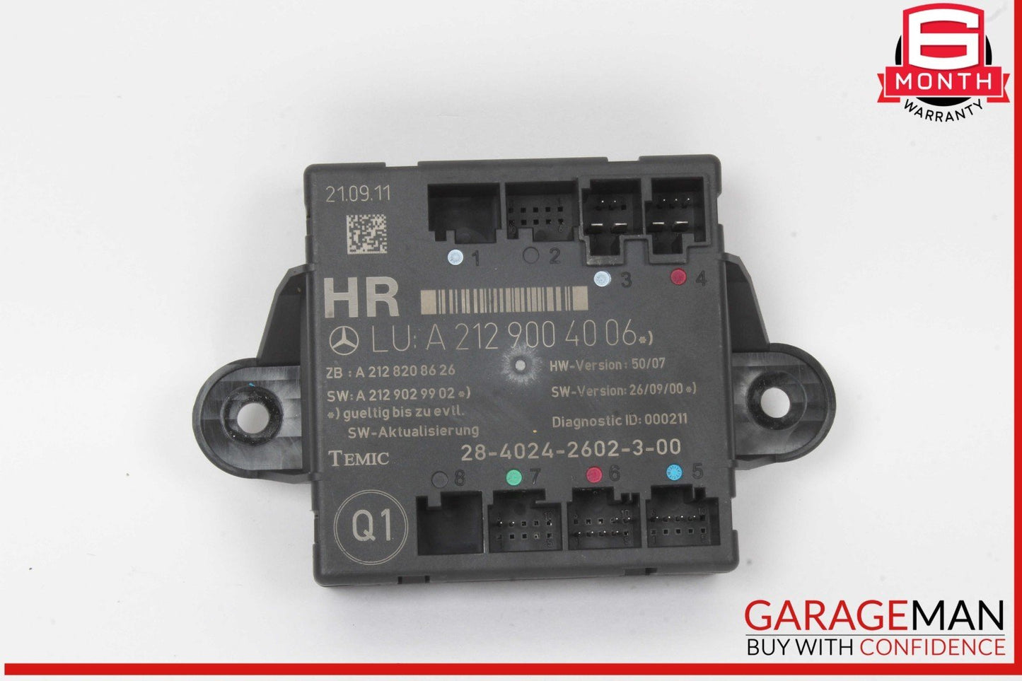 08-18 Mercedes W204 C250 E350 Rear Right Side Door Control Module 2129004006 OEM
