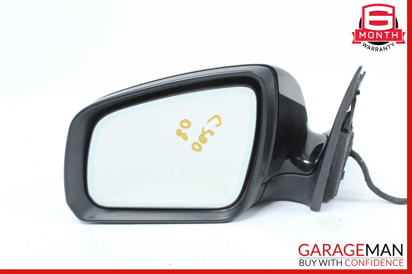08-09 Mercedes W204 C300 Front Left Side Mirror Door Rear View Black OEM