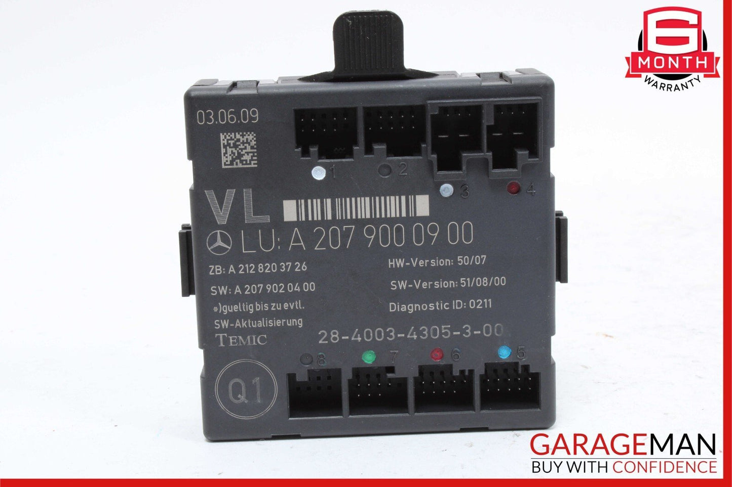 08-17 Mercedes C250 E550 E350 Front Left Side Door Control Module
