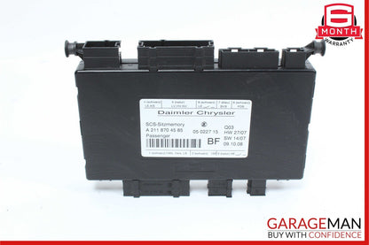 03-12 Mercedes SLK280 CLS500 E350 Front Right Side Seat Control Module Unit