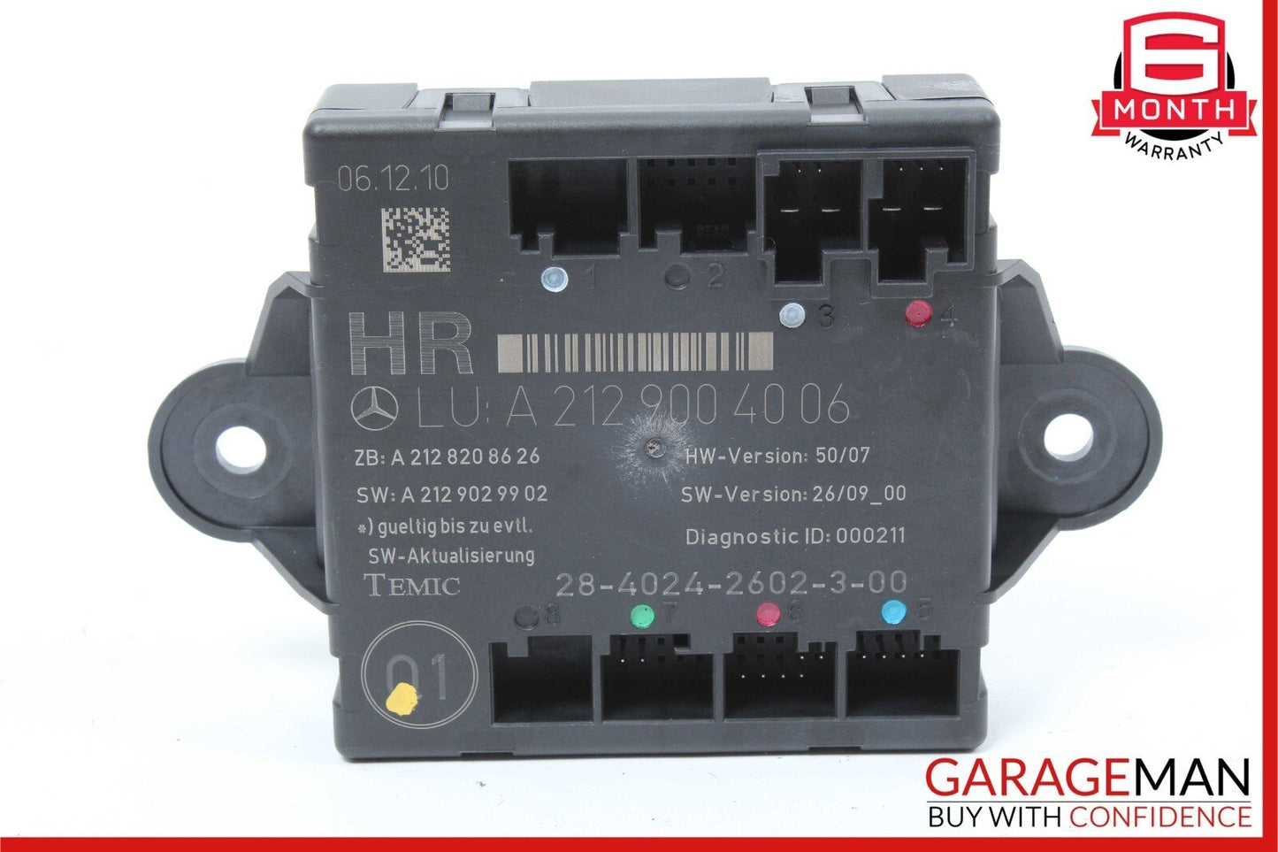 08-18 Mercedes W212 E350 CLS550 C300 Rear Right Side Door Control Module OEM