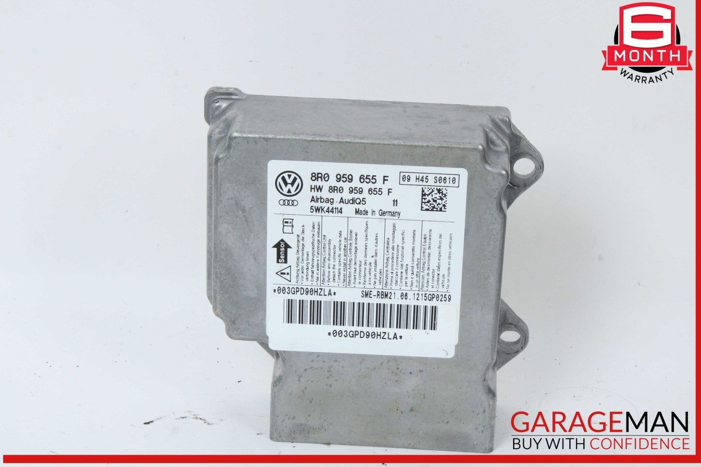 09-17 Audi Q5 Restraint Computer Control Module Unit 8R0959655A OEM