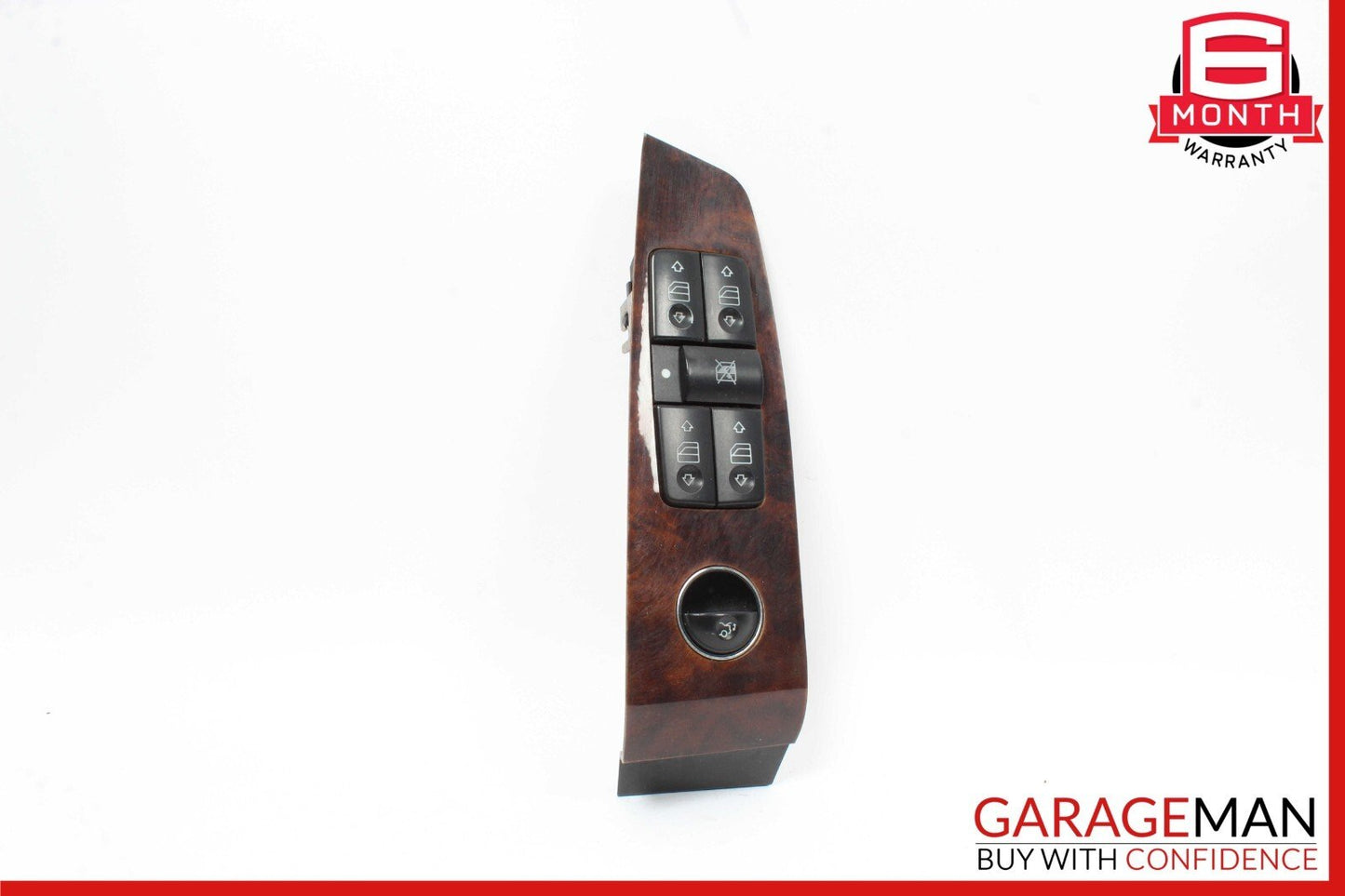 03-06 Mercedes W220 S600 Front Left Driver Side Master Window Switch Panel Wood
