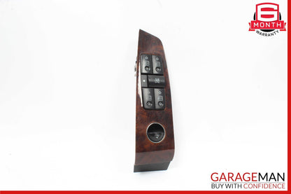 03-06 Mercedes W220 S600 Front Left Driver Side Master Window Switch Panel Wood