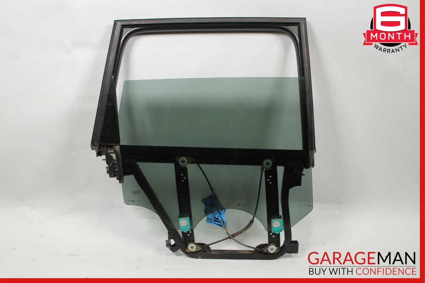 03-06 Porsche Cayenne 955 Rear Right Door Frame Window Regulator Glass Assy