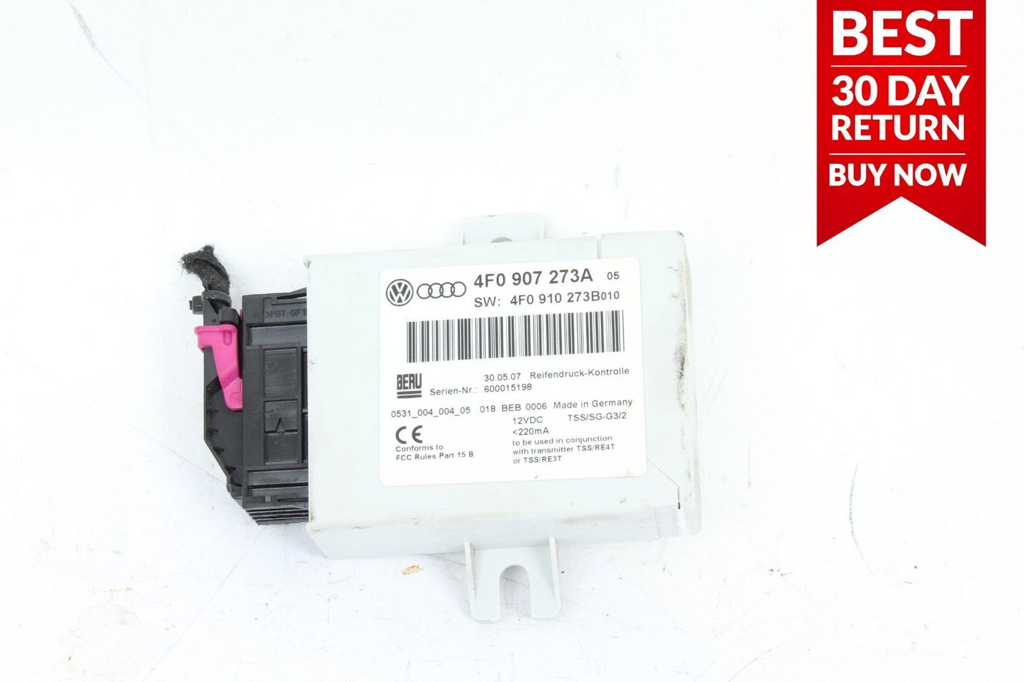 07-09 Audi Q7 TPMC Tire Pressure Monitor Sensor Computer Module 4F0907273A A110