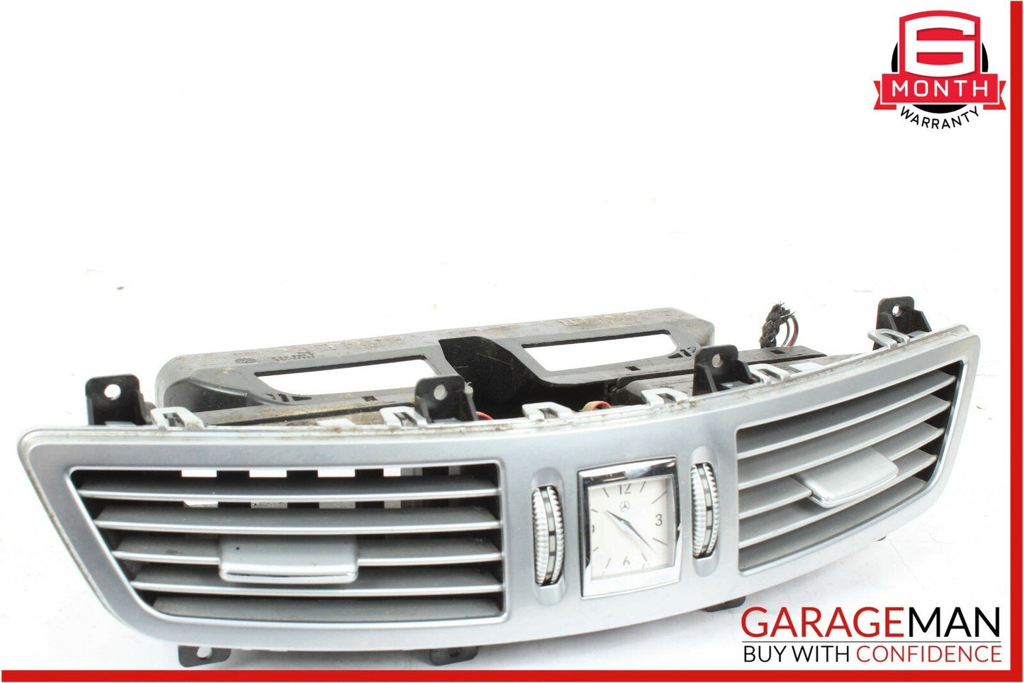 07-13 Mercedes W221 S550 S600 Dash Dashboard Air AC A/C Vent Trim Clock Assembly