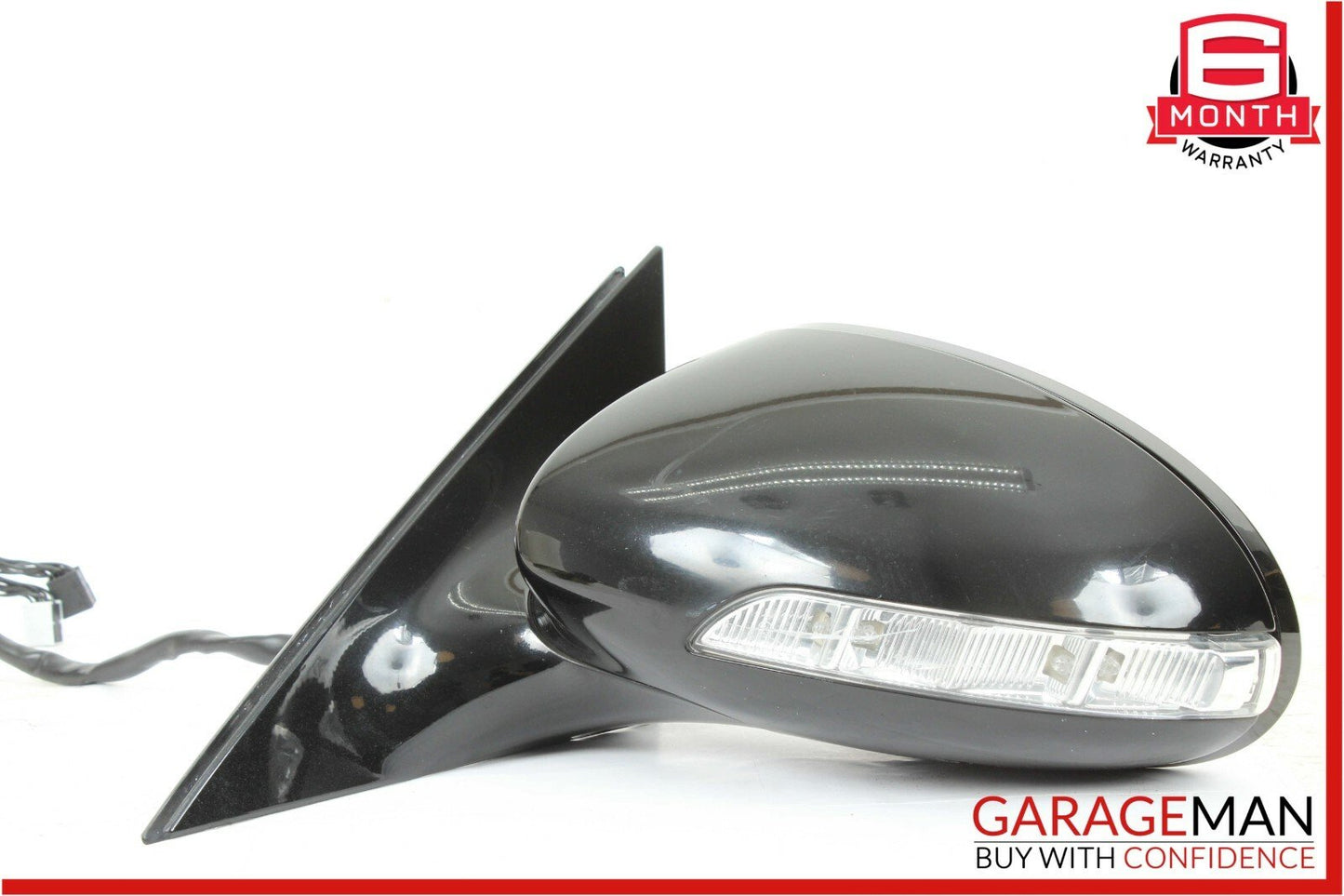 07-09 Mercedes W221 S550 Front Left Side Mirror Door Rear View Obsidian Black