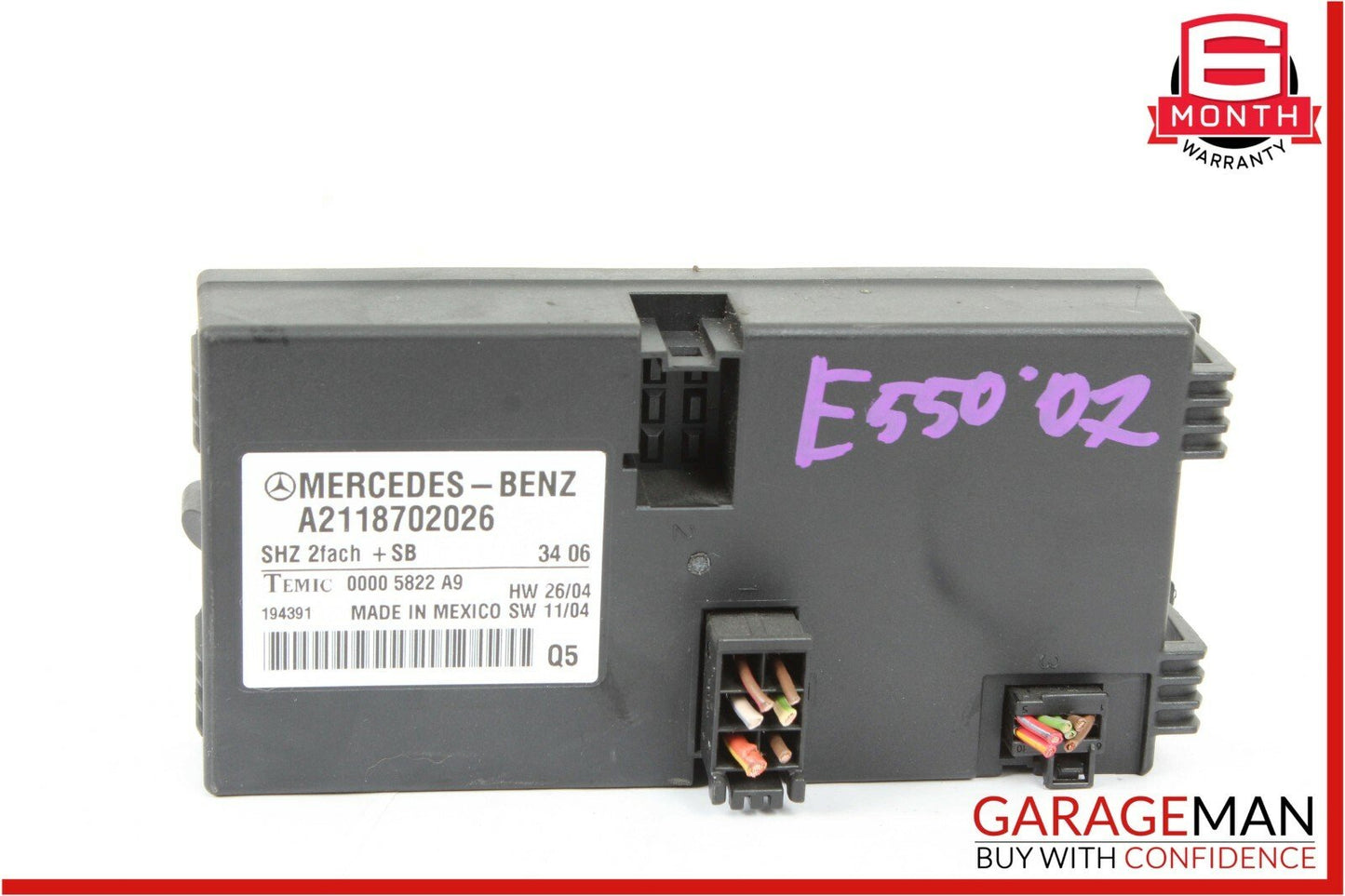06-11 Mercedes W219 CLS500 CLS550 E550 Heated Seat Computer Control Module Unit