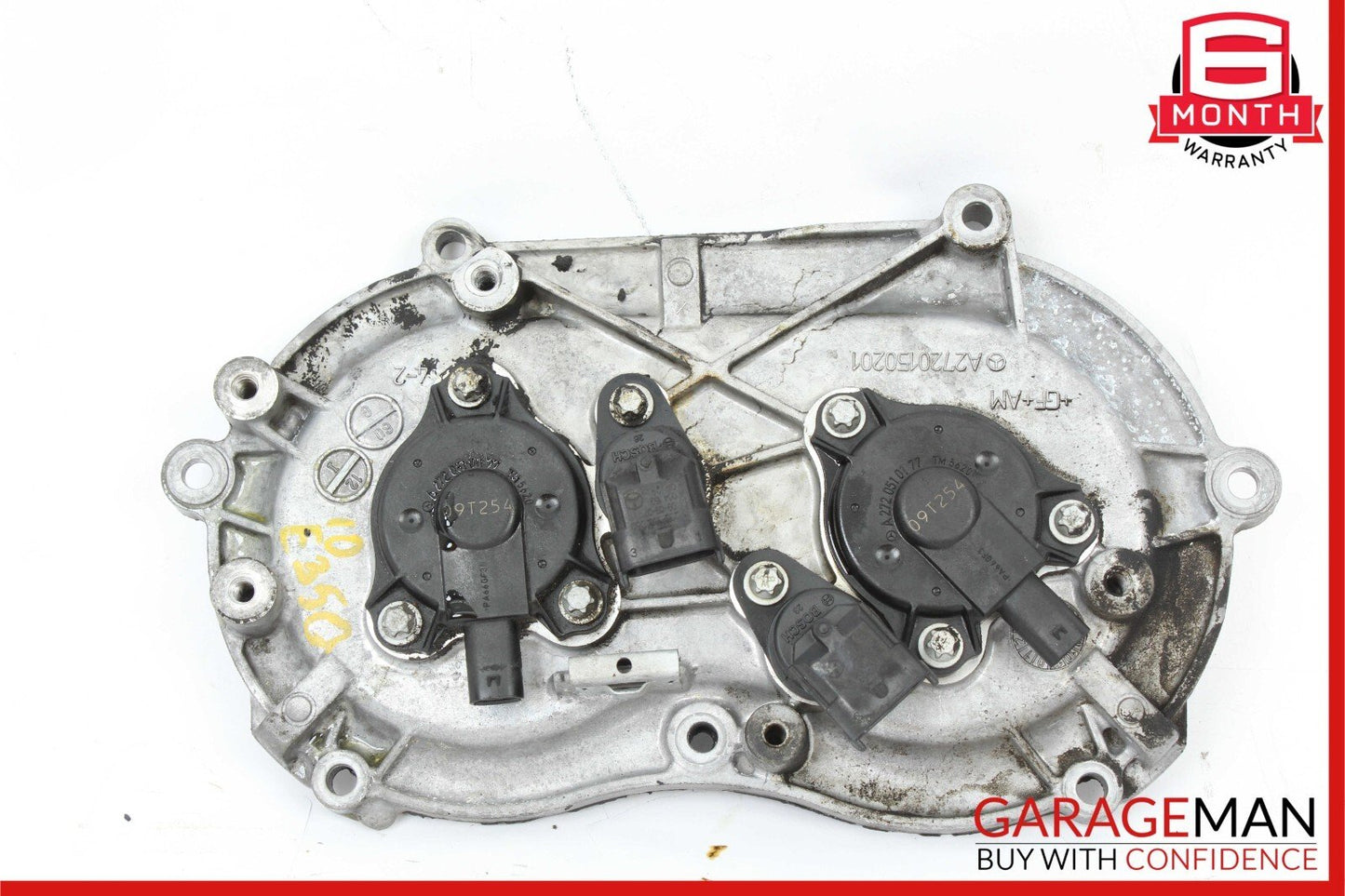 05-13 Mercedes W212 E350 Front Left Side Engine Timing Chain Cover Plate OEM