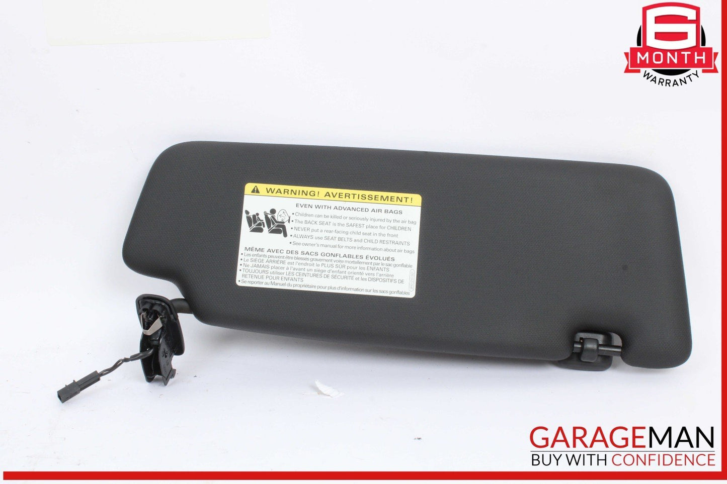 15-18 Audi Q3 Q5 Front Left Driver Side Sun Visor Sunvisor Black 8K0857551 OEM