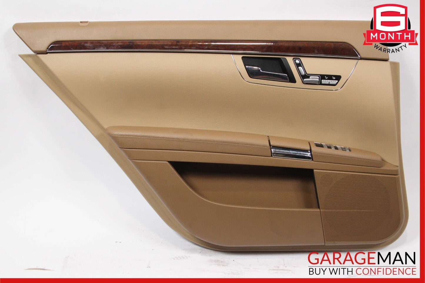 07-09 Mercedes W221 S550 Rear Left Side Interior Door Panel Trim Assy Brown