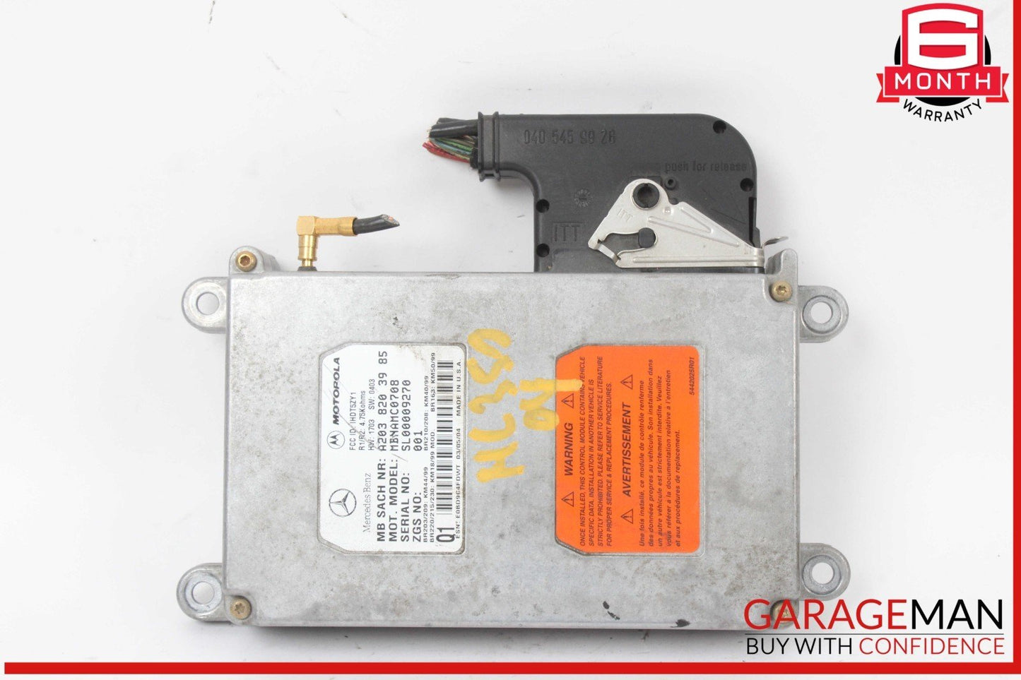 97-09 Mercedes W163 ML350 SL550 Voice Control Communication Module Unit Audio