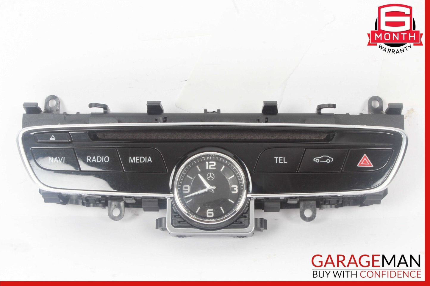 15-18 Mercedes W205 C300 Center Dashboard Hazard Control Switch w/ Clock Assy