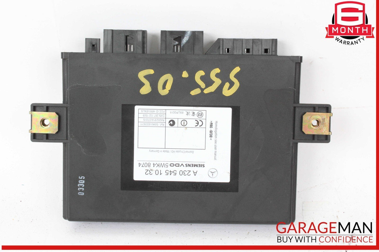 00-03 Mercedes W220 S55 AMG CL55 Keyless Go Entry Control Module 2305451032 OEM