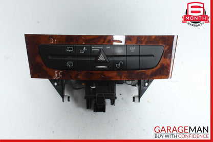 03-09 Mercedes W211 E320 E55 AMG Hazard Light Door Lock Control Switch Wood OEM