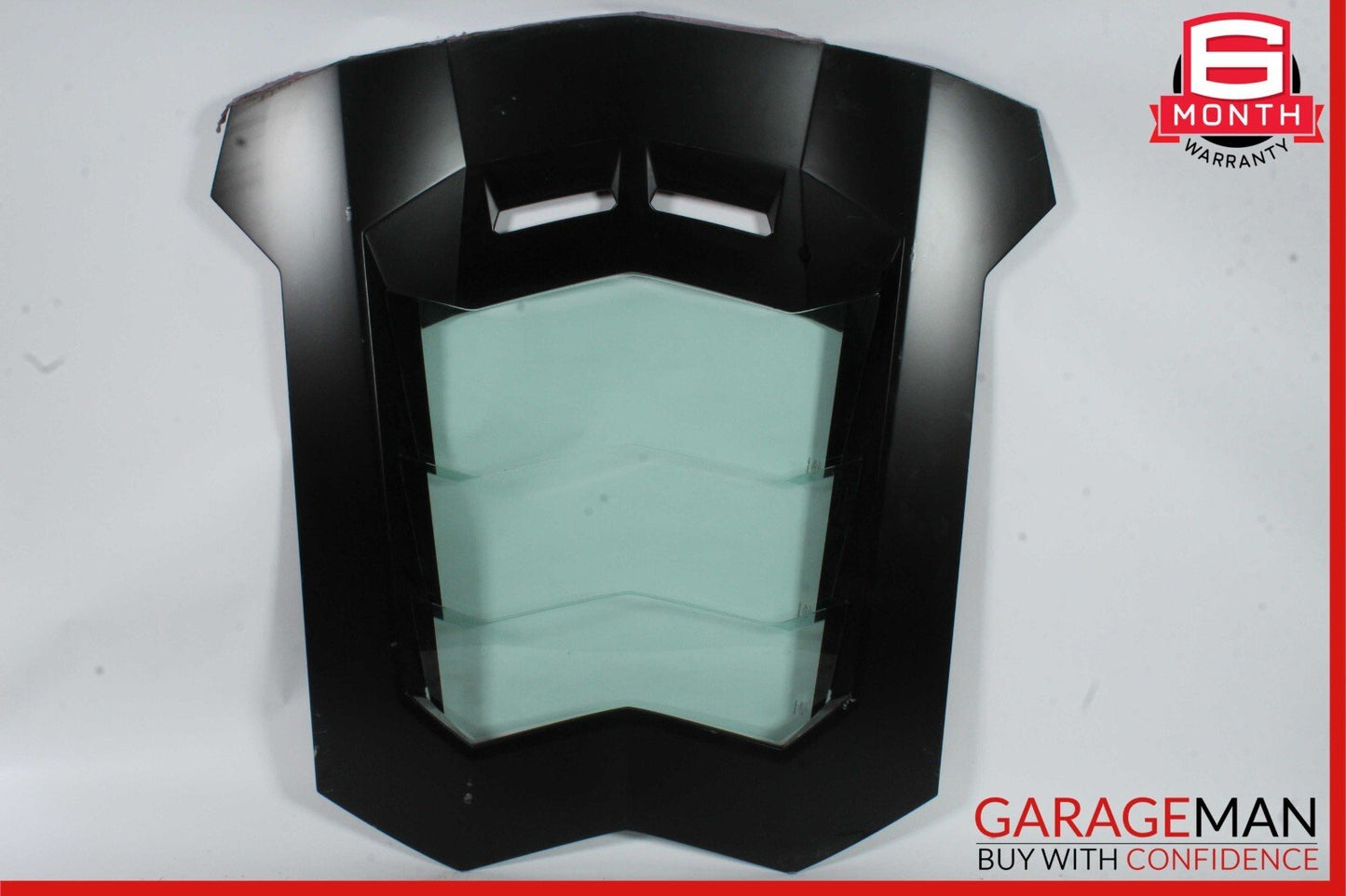 12-21 Lamborghini Aventador Rear Engine Hood Hatch Glass Panel Assembly Black