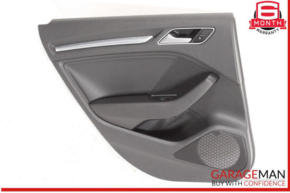 15-20 Audi A3 Rear Left Interior Door Panel OEM