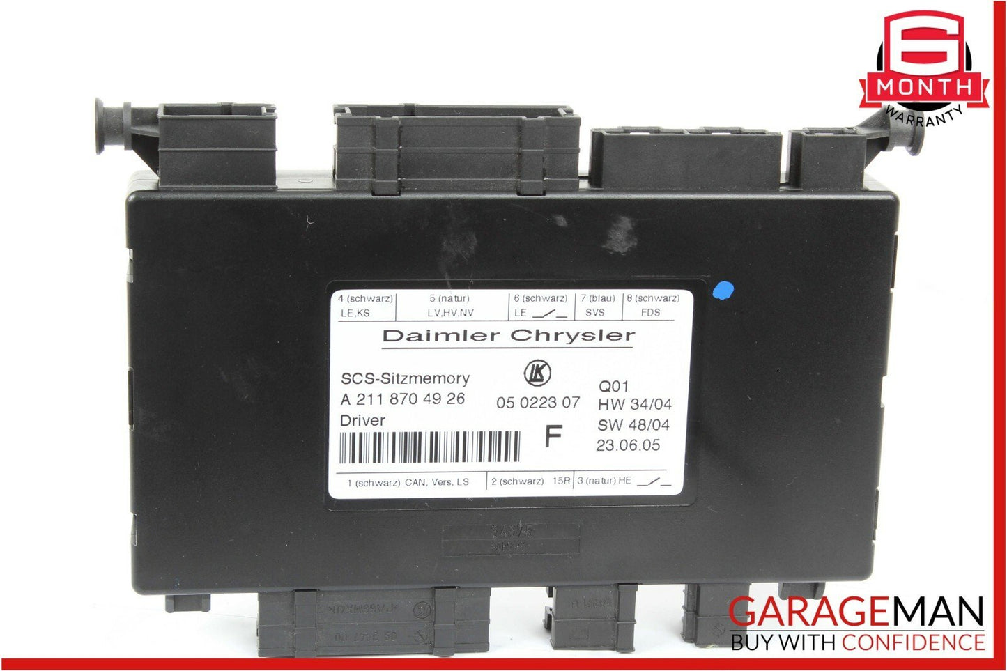 03-11 Mercedes E350 CLS550 ML350 Front Left Side Under Seat Control Module