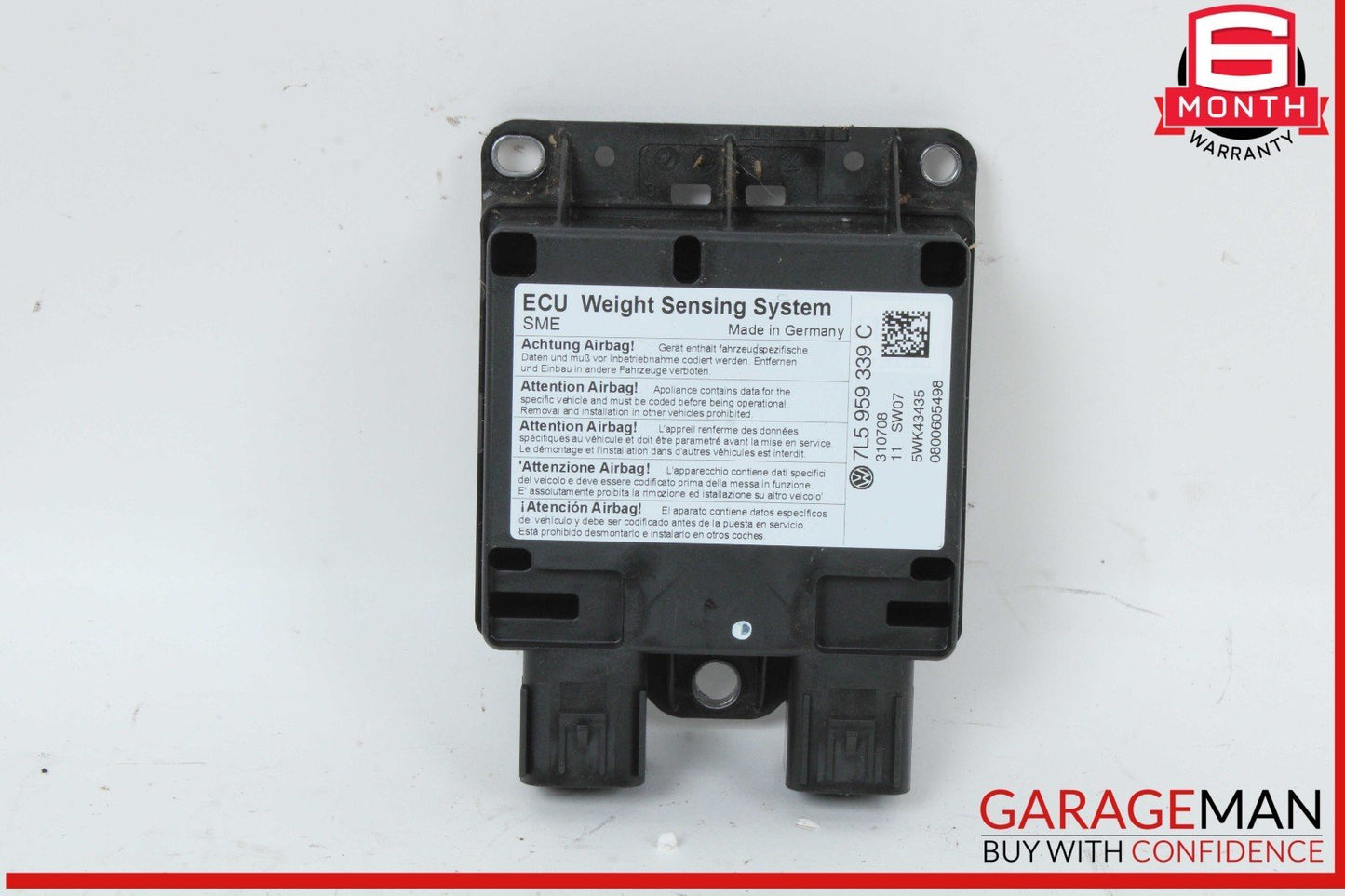 08-10 Porsche Cayenne 957 Front Right Side Seat Occupancy Weight Sensor Module