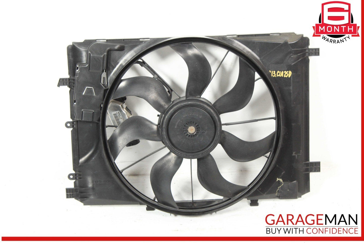 12-20 Mercedes W117 CLA250 SLK250 Engine Radiator Cooling Fan Motor Shroud Assy